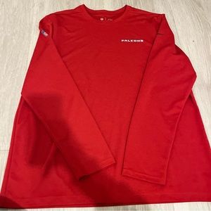 Nike red Falcons long sleeve fleece tee